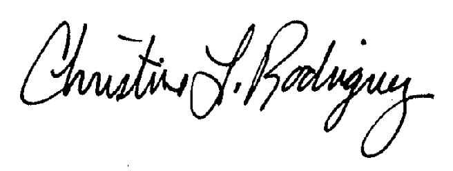 Christine Rodriguez signature